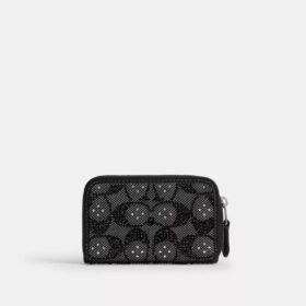 Portcard mic esențial cu fermoar în jur, din jacquard „Crystal Signature”