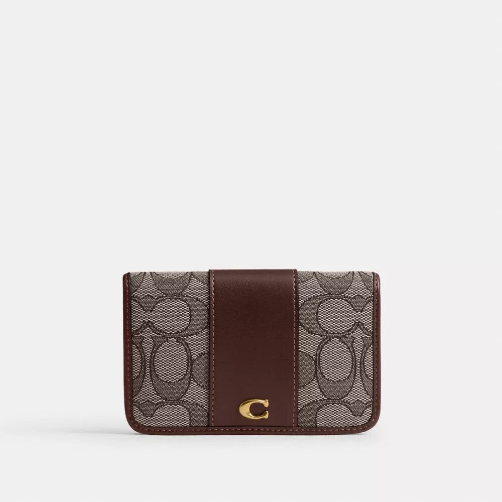 Portcard subțire esențial din jacquard semnătura
