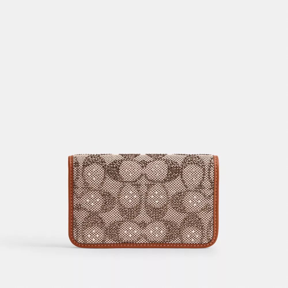 Portcard subțire Essential din jacquard Crystal Signature