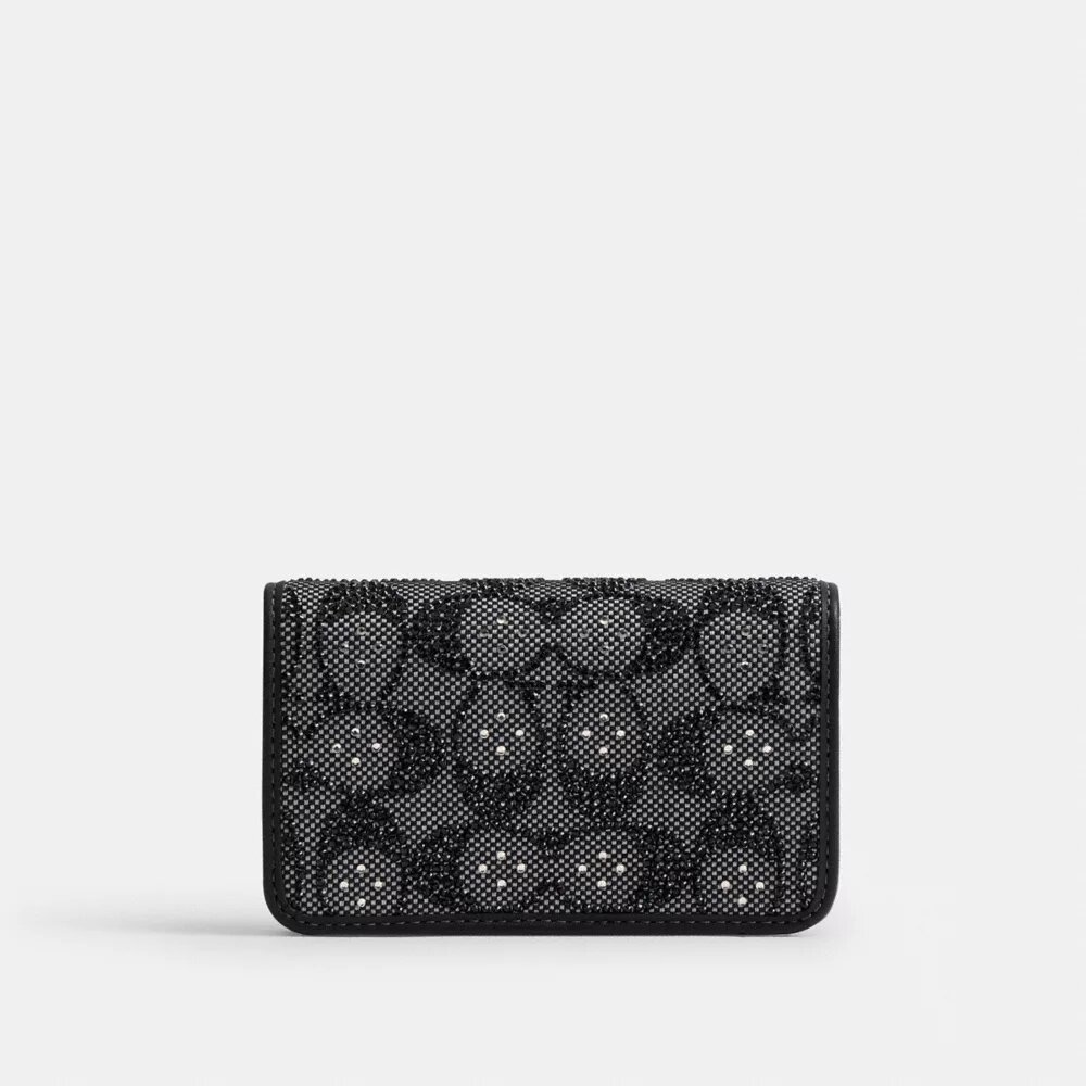 Portcard subțire Essential din jacquard Crystal Signature