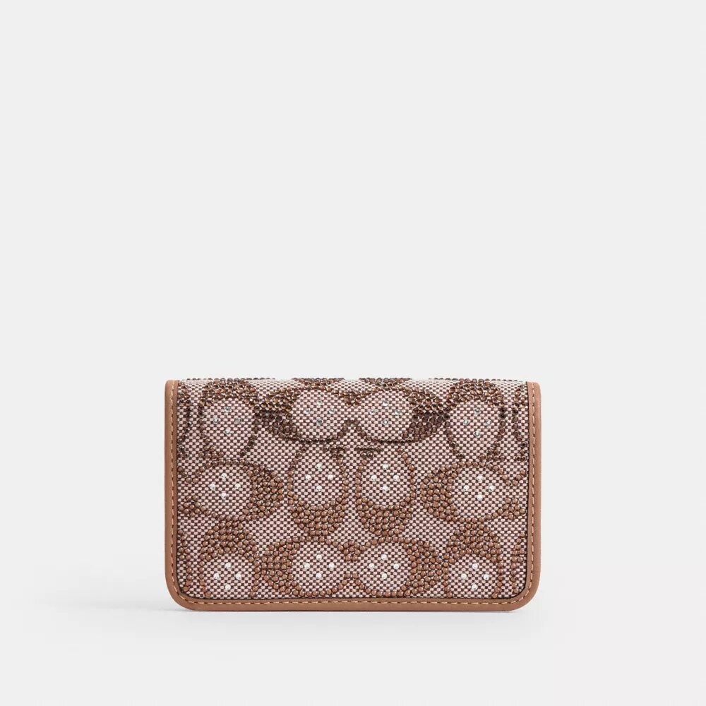 Portcard subțire Essential din jacquard Crystal Signature