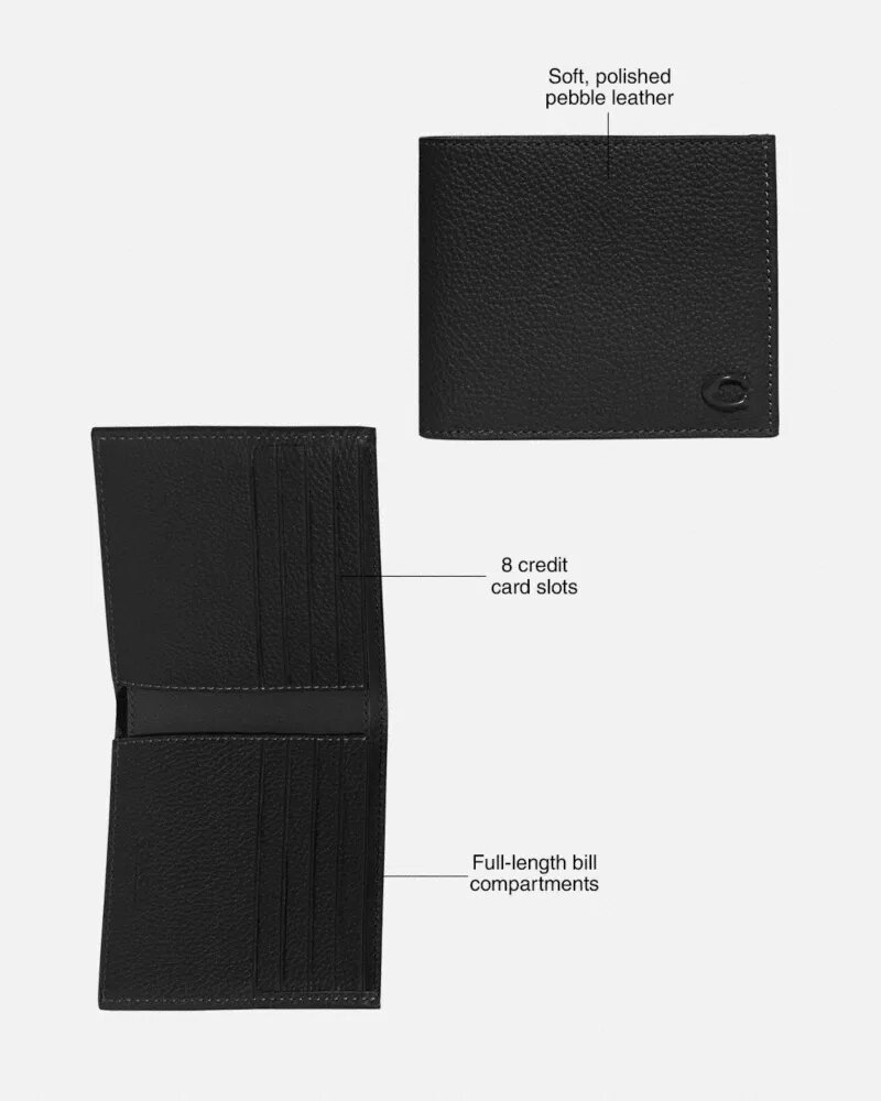 Portofel 3-în-1 cu interior din Signature Canvas