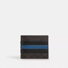 Portofel 3-în-1 din Signature Canvas cu dungi Varsity