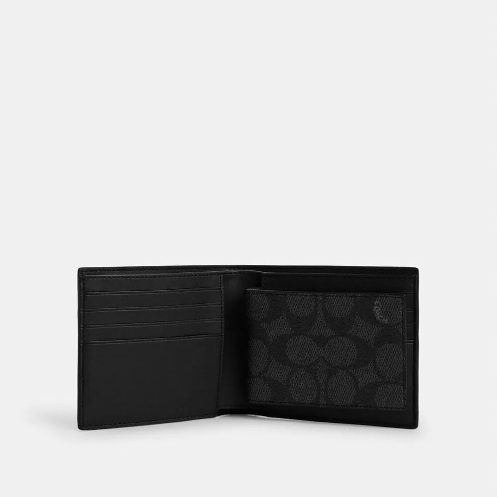 Portofel 3-în-1 din Signature Canvas cu dungi Varsity