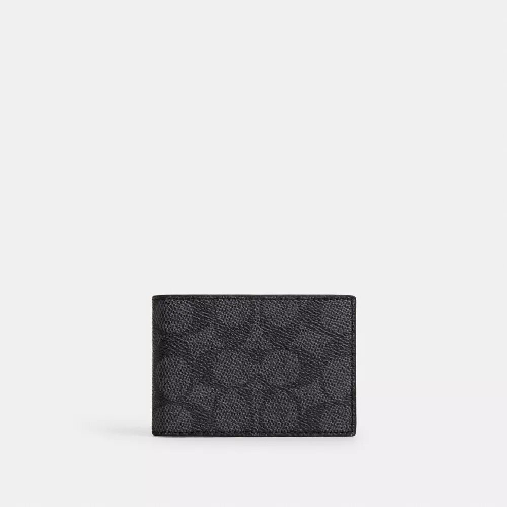 Portofel compact din pânză „Signature Canvas”