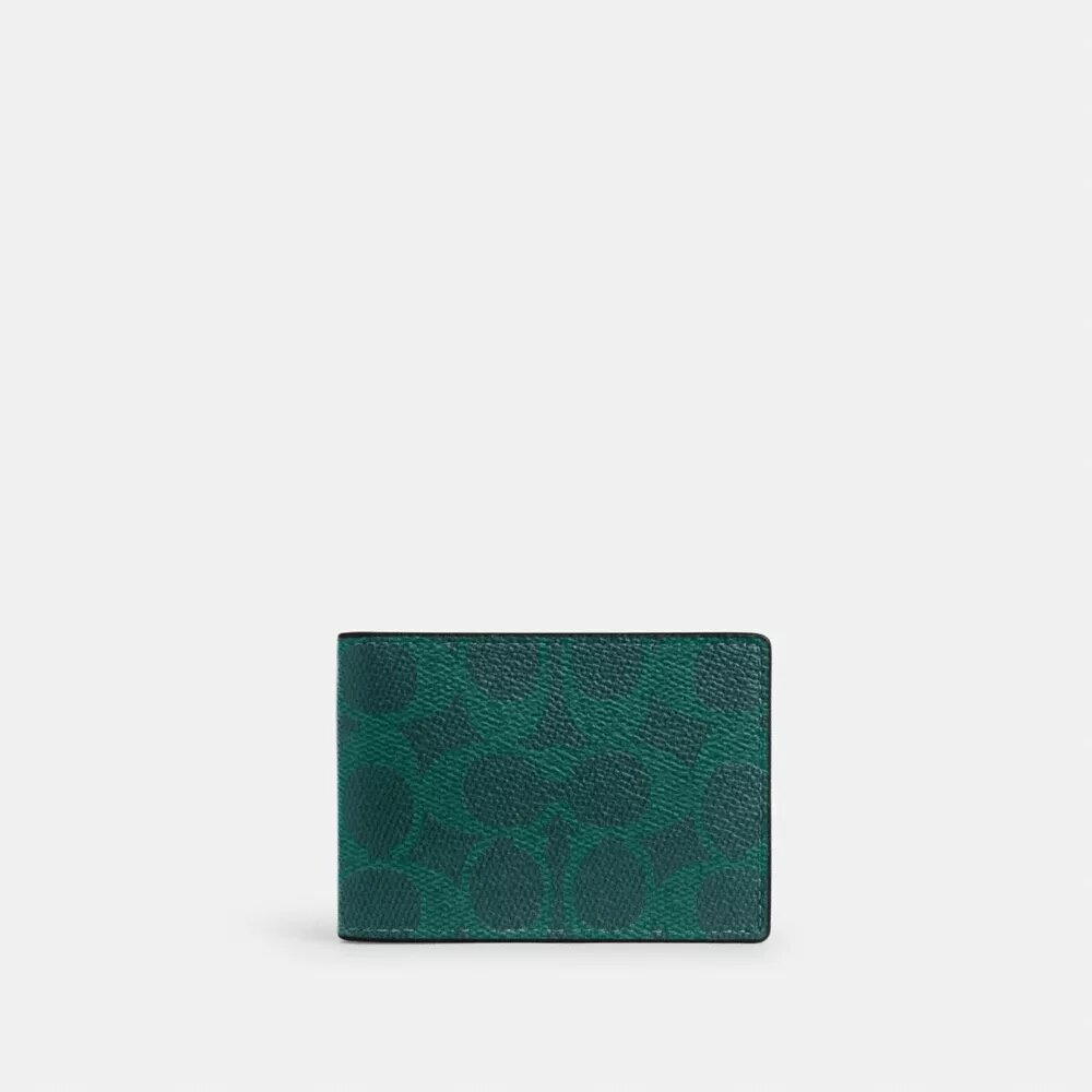 Portofel compact din pânză „Signature Canvas”