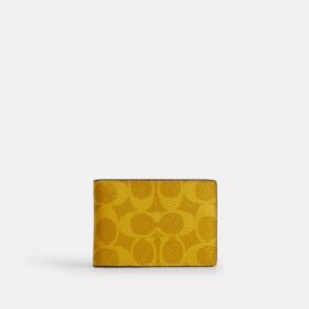 Portofel compact din pânză „Signature Canvas”