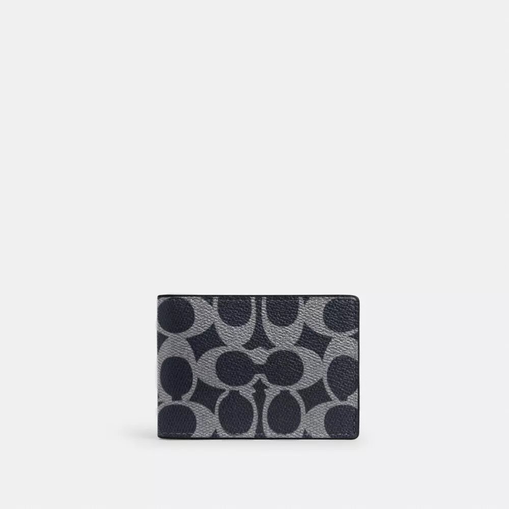 Portofel compact din pânză „Signature Canvas”