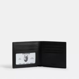 Portofel cu fereastră pentru act de identitate din Signature Canvas cu dungi „Varsity”
