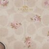 Portofel de mână cu fermoar în colț, din Signature Canvas cu imprimeu floral