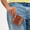 Portofel esențial din pânză Signature Canvas cu blocuri de culoare