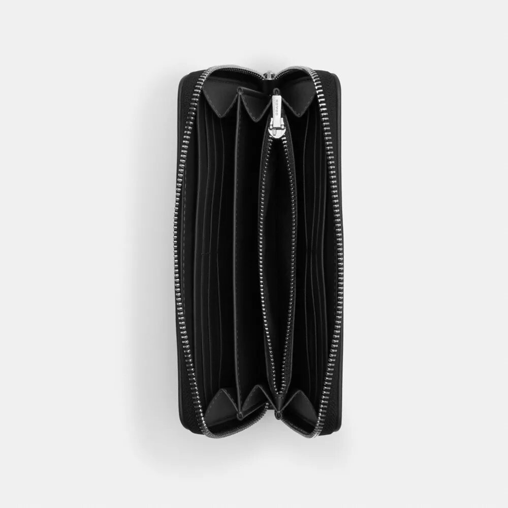 Portofel lung cu fermoar pe toată lungimea, din jacquard exclusiv