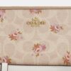 Portofel lung cu fermoar pe toată lungimea, din Signature Canvas cu imprimeu floral