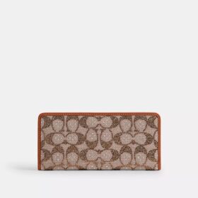 Portofel subțire Essential din jacquard semnătura cu cristale