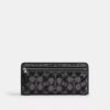 Portofel subțire Essential din jacquard semnătura cu cristale
