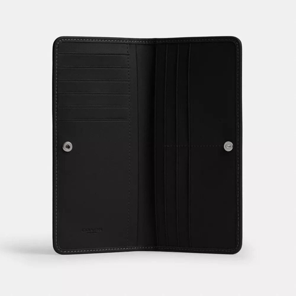 Portofel subțire Essential din jacquard semnătura cu cristale