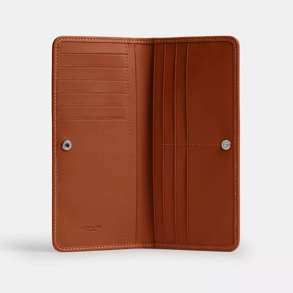 Portofel subțire Essential din jacquard semnătura cu cristale