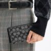 Portofel subțire Essential din jacquard semnătura cu cristale
