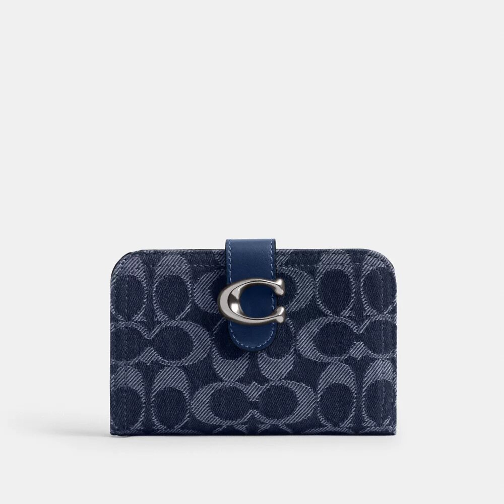 Portofel Tabby din denim semnătura