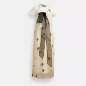 Rochie balon din organza imprimată