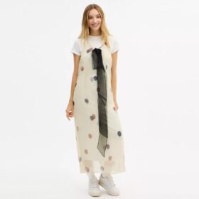 Rochie balon din organza imprimată