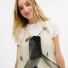 Rochie balon din organza imprimată