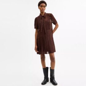 Rochie-cămășă cu imprimeu