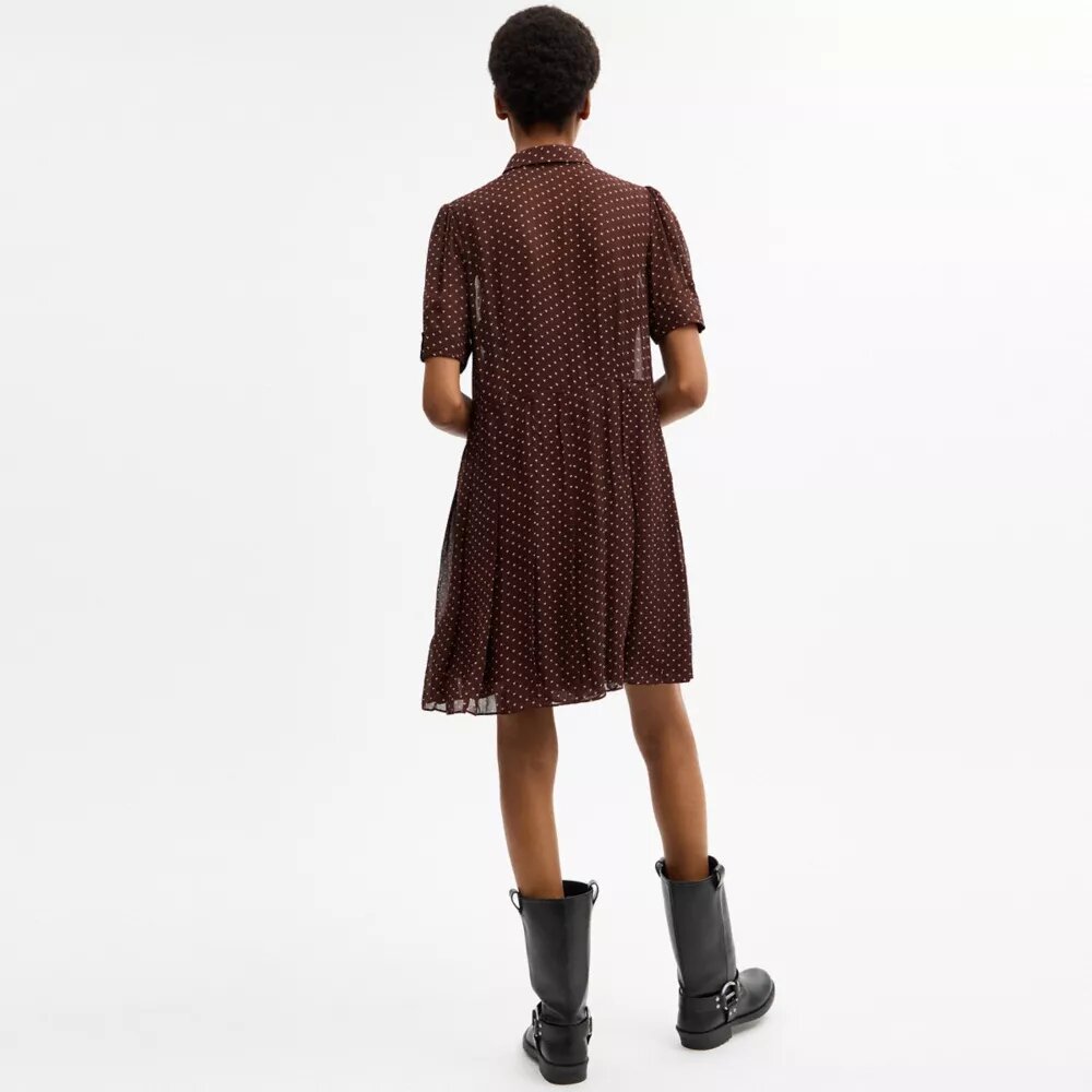 Rochie-cămășă cu imprimeu