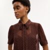 Rochie-cămășă cu imprimeu