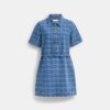 Rochie din denim semnată, din bumbac organic