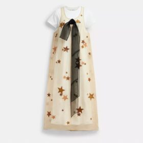 Rochie din organza cu stele
