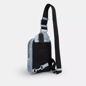 Rucsac Racer Sling din denim „Loved Signature”