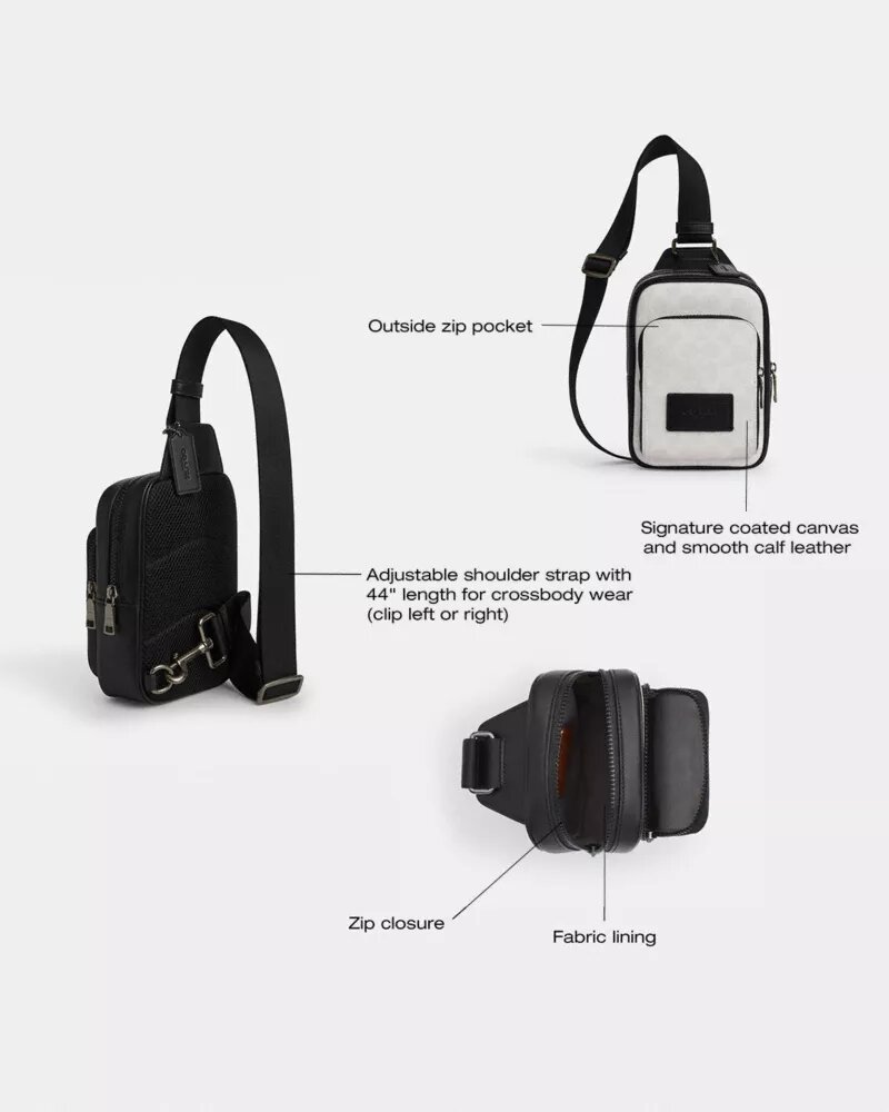 Rucsac Racer Sling din Signature Canvas
