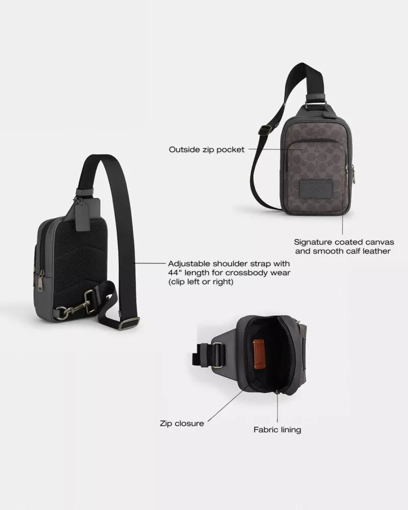 Rucsac Racer Sling din Signature Canvas