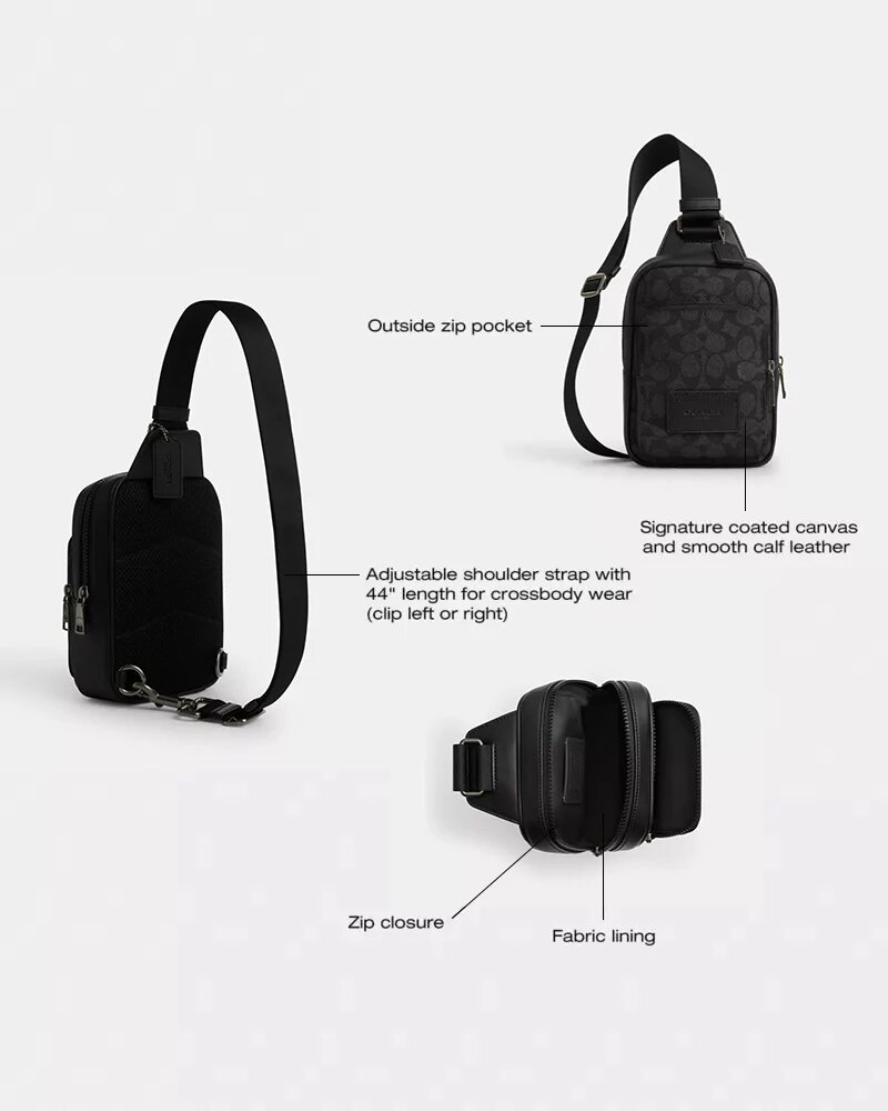 Rucsac Racer Sling din Signature Canvas