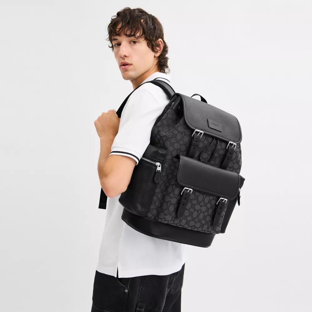 Rucsac Sprint din țesătură Jacquard semnată