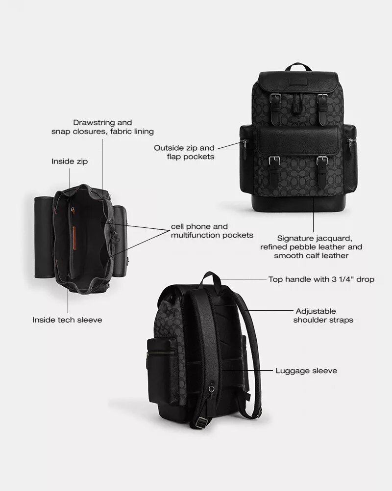 Rucsac Sprint din țesătură Jacquard semnată