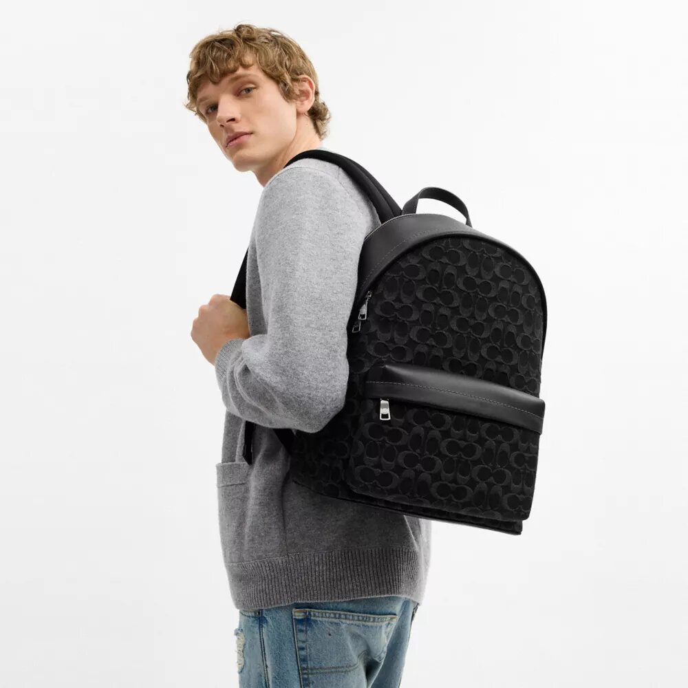 Rucsac Taylor din denim semnătură