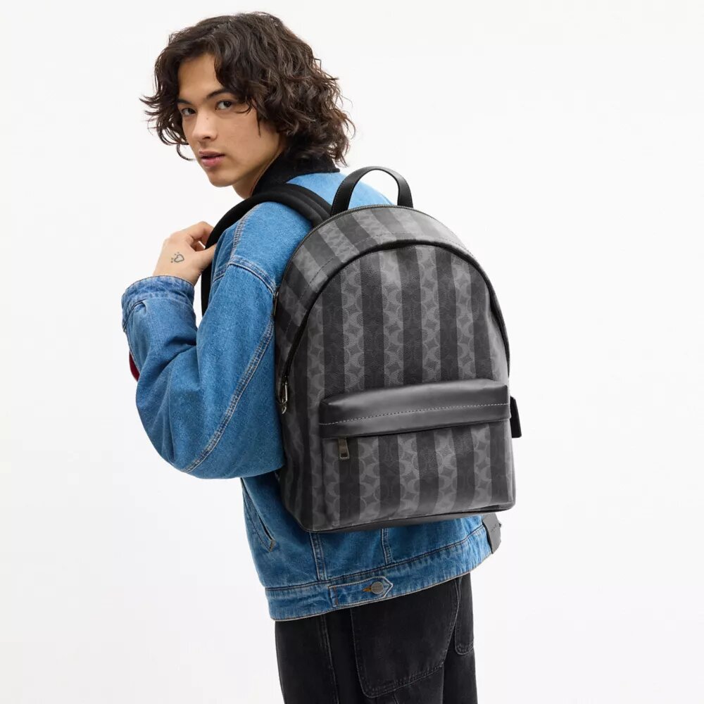 Rucsacul Taylor din Signature Canvas cu dungi
