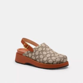 Saboți cu platformă „C” sculptati din țesătura noastră jacquard emblematică