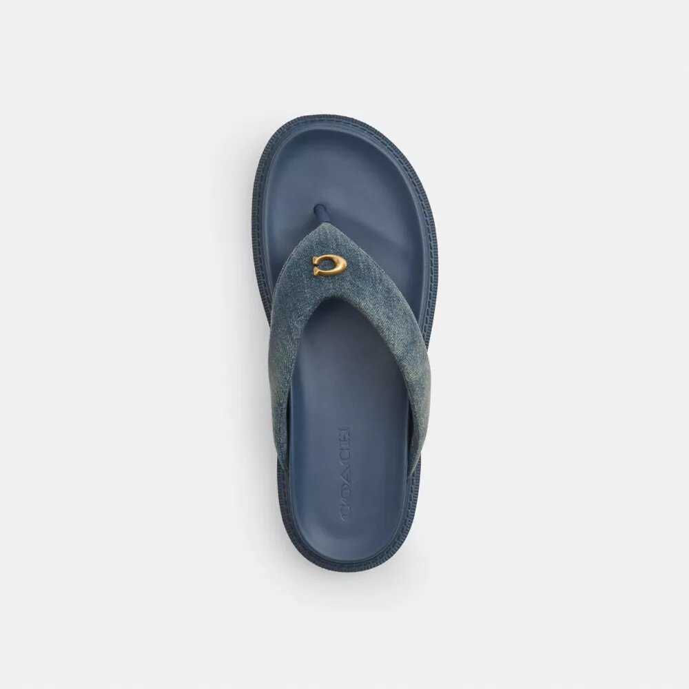 Sandale Brynn cu baretă din denim „Loved”