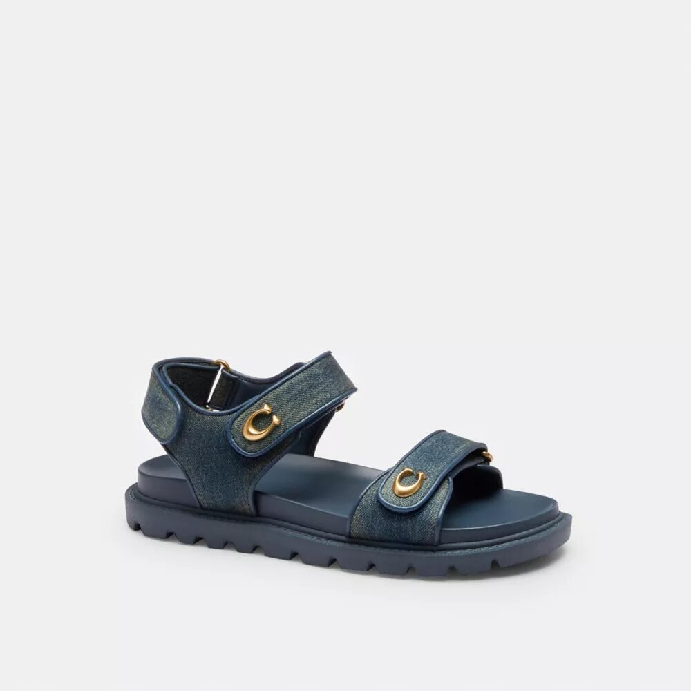 Sandale Brynn din denim „Loved”
