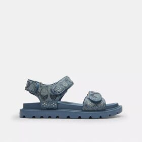 Sandale Brynn din denim semnătura cu cristale