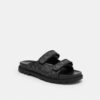 Sandale cu barete din jacquard caracteristic