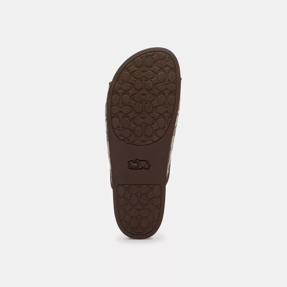 Sandale cu cataramă și două curele, din țesătură jacquard emblematică