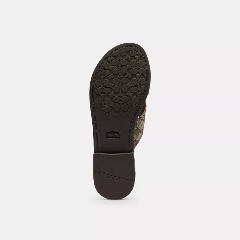 Sandale cu cataramă încrucișată din țesătură Jacquard semnată