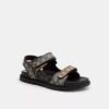 Sandale cu două curele în modelul caracteristic Jacquard