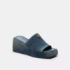 Sandale cu platformă Marie din denim uzat