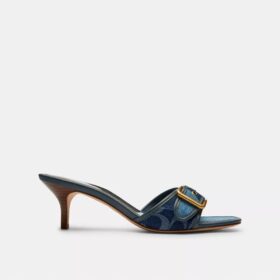 Sandale Margot cu patchwork din denim caracteristic