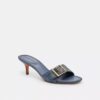 Sandale Margot din denim semnătura cu cristale